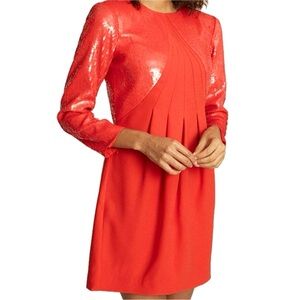 Reiss Vibrant Red Sequin Dress